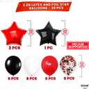 2 x KatchOn, Red and Black Grad Decoration 2025 set - Pack of 37 | Congrats Grad Banner for 2025 Graduation Party Decorations | Graduation Decorations 2025 Red