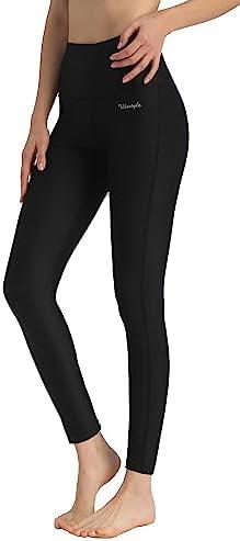 Ubestyle UPF 50+ High Waist Women's Swim Pants Swim Leggings Swimming Tights Rash Guard Pants Sun Protective, Size XXL
