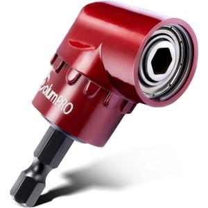 1/4 Inch 105 Degree Right Angle Driver Adapter Hex Shank Power Screwdriver,Quick Change Drive and Magnetic Bit Socket Right Angle Drill Attachment Adapter