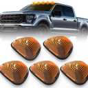5Pcs LED Cab Lights, Amber Lens Amber Light Cab Roof Top Clearance Marker Lights Plug and Play Compatible with 1999-2016 F150 F250 F350 F450 F550 Super Duty Pickup Trucks SUV