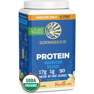 Organic Plant Based Protein Powder | Vegan Organic Protein Powder Vanilla Flavored with BCAA Amino Acids & Hemp Seed Pea Blend | Non-GMO Soy Dairy Filler & Gluten Free (Vanilla, 32 Servings)