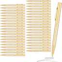 Outus 100 Pcs Wedding Favors Pens Metal Bulk Slim Ballpoint Pen 1 mm Medium Point Retractable with Black Ink Bridal Shower Recuerdos Para Boda Party Gift Guest Office Business Student Teachers(Gold)