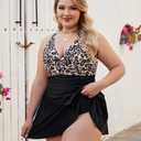 Blooming Jelly Women Plus Size Swim Dress Swimsuit One Piece Tummy Control Bathing Suit Swimsuit 2026 3XL, Leopard