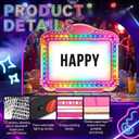 Dunzoom 2 Pcs LED Bottle Service Sign 21.65x18.5" RGB Nightclub girl Sign