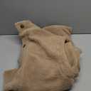 Hongqizo Womens Fuzzy Fleece Vest Casual Oversized Warm Button Down Sherpa Vest Jacket with Pockets (Large, Khaki)