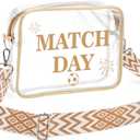 Cosweet Clear Bag for Stadium Approved - 9.5" x 7" x 2.5" Small Crossbody Purse Perfect for Soccer Fans Women
