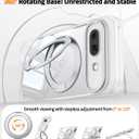 360 Magnetic Stand Case for Google Pixel 9A Fit for MagSafe & Pixelsnap Cover with Ring Holder Shockproof Protective Cell Phone Google Pixel 9A Case - Clear