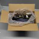 Liacere 150PCS Blue Plastic Plates - Gold Plastic Silverware with Blue Handle - Navy Disposable Plates Include 30 Guests Plates,Forks,Spoons,Knives for Hanukkah & New Year & Washington's Birthday