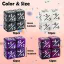 48 PCS Magic Counter Dice Plus 1 MTG Counters Dice Set Marble Life Buff Tokens D6 Dice Compatible with Magic The Gathering, TCG, Card Gaming Accessories, Purple