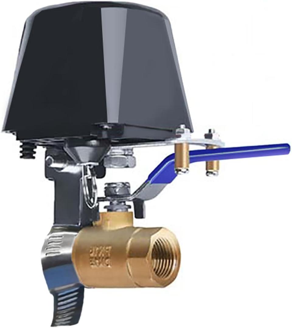 Smart WiFi Water Valve, APP Remote Control, Compatible with Alexa and Google Assistant, iOS/Android Apps, for Kitchen Gas Shutoff Valve, Farm Irrigation (1 Pack)