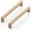 Ravinte Cabinet Handles Solid Slim Champagne Bronze 20 Pack 3-1/2 Inch Hole Center Square Bar Drawer Handles Kitchen Cabinet Pulls Drawer Kitchen Cabinet Hardware