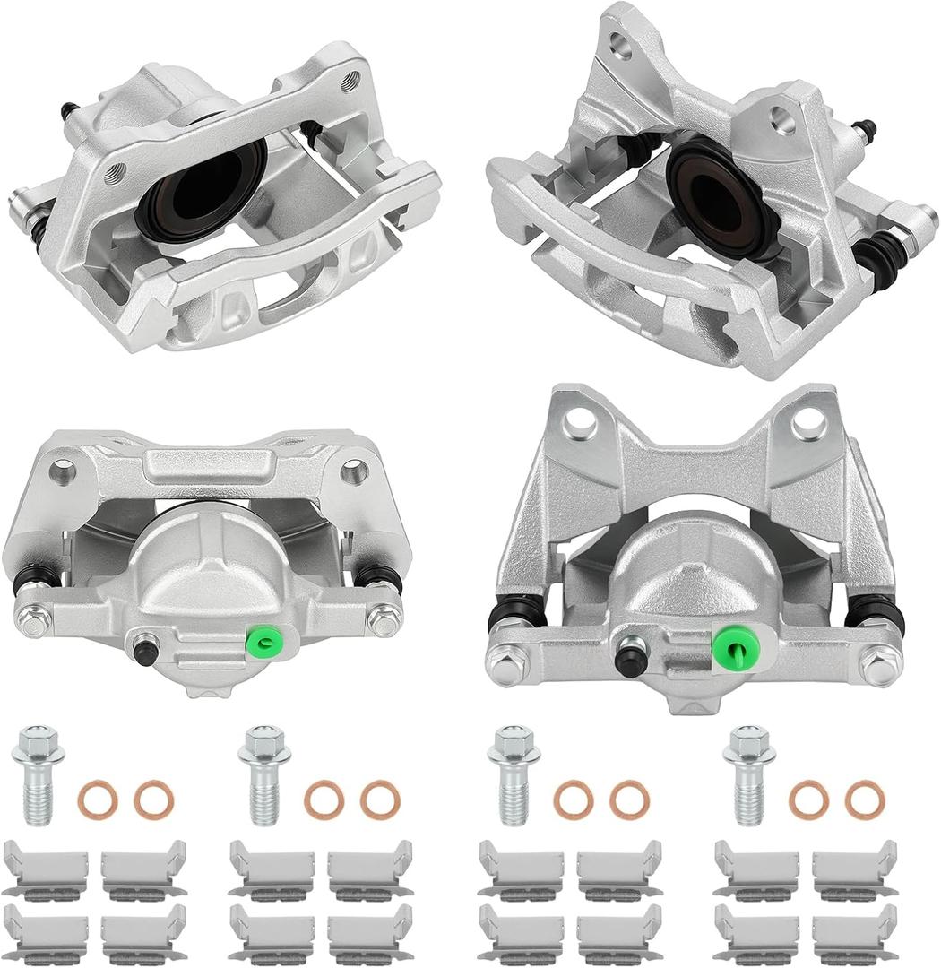 Brake Calipers Set for Dodge Nitro 2007-2010, for Jeep Wrangler 2007-2017, Wrangler JK 2018, Liberty 08-12, Front/Rear Left and Right Side, Replace#18-B5045 18-B5044 18-B5046 18-B5047, 4PC w/Bracket