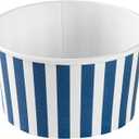 Restaurantware Coppetta 8 Ounce Dessert Cups, 50 Disposable Ice Cream Cups - Lids Sold Separately, Sturdy, Blue And White Paper FroYo Bowls, Striped, For Hot And Cold Foods, Perfect For Gelato, 50 Count