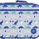 Simple Modern Kids Lunch Box for School | Reusable Insulated Lunch Bag for Toddler, Girl, and Boy | Meal Containers with Exterior & Interior Pockets | Hadley Collection | Dinosaur Roar (Regular)