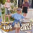 3 Pack Girls' Bermuda Long Shorts 5-14Y | Bermuda Shorts, Athletic, Long Short, Drawstring, Sweatshorts Pocket, for Summer, Casual, for Girls, Kids, Teen, 5-14Y