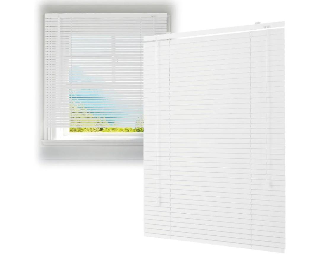 White 2"  Coldres Slats Cordless Blackout Wood Blinds for Indoor Windows 26 1/4 ×72