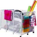 Pool Noodles Holder, Toys, Floats, Balls and Floats Equipment Mesh Rolling Storage Organizer Bin,Extra Large (30.2" L x 47.2" W x 34" H), White