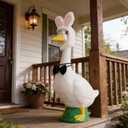 Easter Porch Goose Accessory Set - Hat, Glasses & Bow Tie Trio, Gift for Easter & Mother's Day, Decorative Outfit for Porch Goose Decoration