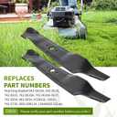 Replacement 942-0610A Mower Blades Compatible with MTD LT-400 Riding Mowers, Mulching Blades Fit for Troy-Bilt Tuffy 38" Deck Tractors, Replace for 742-0610, 742-0610A, 942-0610, 2 Pack