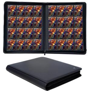 1000+ Pockets Trading Card Binder, 16-Pocket Card Ablum Compatible with MTG,Sports Cards & Other Standard Size Trading Cards (Black)