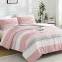 Litanika Pink Twin/Twin XL Comforter Set for Girls - 2 Pieces Blush Twin Extra Long Size Lightweight Bedding Set, All Season Down Alternative Comforter