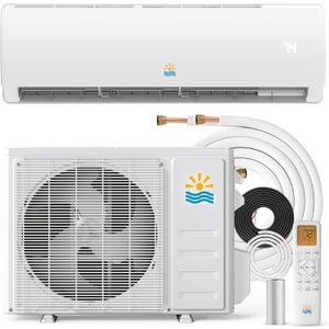 9000 BTU Mini Split Ac/Heating System - 19 SEER2 Mini Split AC Unit with Heat Pump, 115V Energy Efficient Ductless AC Unit Up to 450 Sq.Ft with Installation Kit