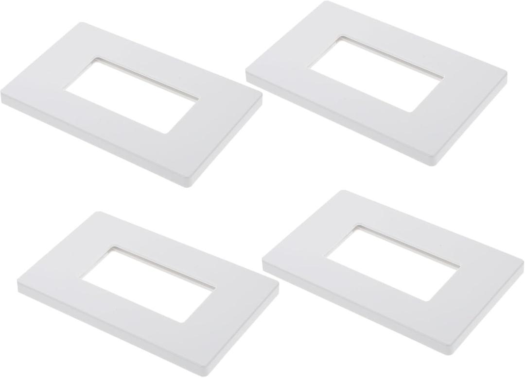 4pcs Electrical Outlet Cover Plate Us Standard Wall Plate Material Easy Installation Smooth Finish for Clean Look Fits Gang Outlets for Home Decor
