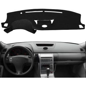 Dash Cover Mat Custom Fit for Infiniti G35 with Clock Outside, Dashboard Cover Pad Carpet Protector BY58 (Black)