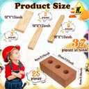 Deekin Large 37 Pcs Foam Brick Building Blocks, Red
