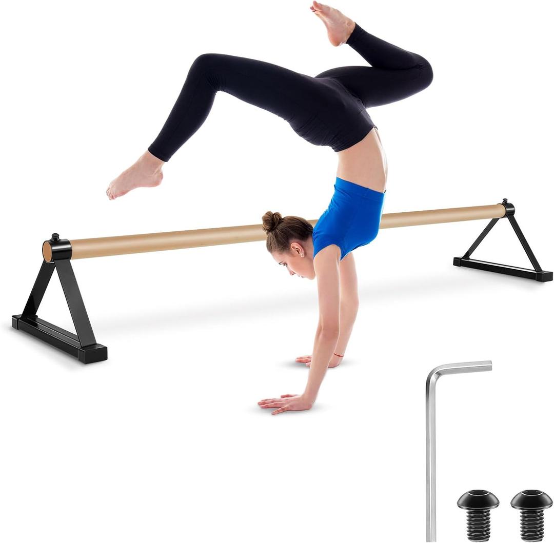 Leyndo 54 Gymnastics Pirouette Bar Wood Parallettes Bars Set Handstand Bars Trainer Gymnastics Floor Bar Push up Bars for Gymnast Handstands Floor Training Gymnast Gifts