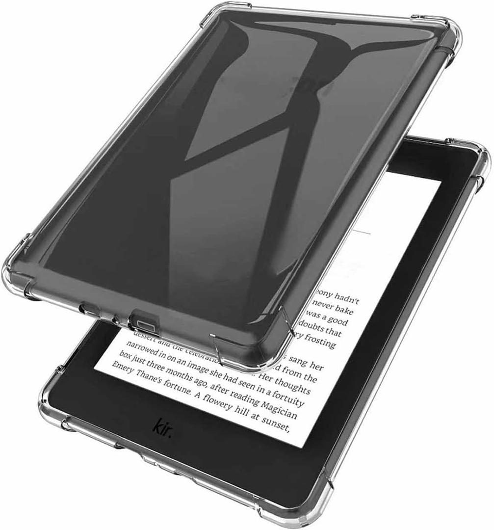 Clear TPU Back Case for 7" Kindle Fire 7 Tablet (9th/7th/5th Generation) (2019/2017/2015) with Reinforced Corner Slim Lightweight Transparent Shockproof [Impact Resistant] Thin Shell, Clear