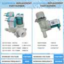 5220FR2075L And 5220FR2006H Cold & Hot Washer Water Inlet Valve Replacement for LG & Kenmore, Replace 5221ER1003A 5220FR2006L 5221ER1003C 5220FR2006Q 5221ER1003D etc.