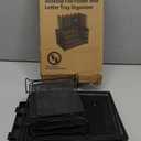 Desk Organizers and Accessories, 3-Tier Paper Organizer with 5 Vertical File Holders, File Folder Organizer (Black, 3T)