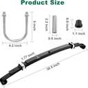 10L0L Golf Cart Heavy Duty 4-Leaf Rear Leaf Spring Kit for Club Car Precedent/Onward/Tempo 2004-up, with Bushings Sleeves U Bolts, Replace OEM 102509301 102513001