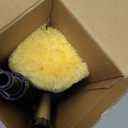 54" Car Wash Brush with Long Handle and 12" Soft Bristle Brush Head, Water Flow-Thru Car Washing Brush with Hose Attachment for Cleaning Car, RV, Truck, Boat, Camper, House Siding and More (Yellow)