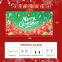 Christmas Garage Door Banner 13x6ft Sweet Merry Christmas Candy Land Green Theme Backdrop Banners for Outside Indoor Winter Door Cover Garage Wall Covering for Party Garage Decorations