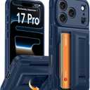 Oterkin for iPhone 17 Pro Case Wallet 4-5 Card Holder, [Kickstand] [RFID Blocking] [Full Camera Protection] [Military Grade Protection] Shockproof Rugged Phone Case for iPhone 17 Pro, Dark Blue