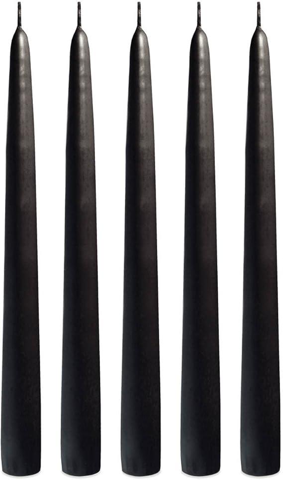 12 Inch Taper Candles - Pack of 12 Premium Unscented, Dripless & Smokeless Hand-Dipped Candles for Birthday, Wedding or Dinner Decorations and Formal Candlelighting