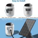 Solar Panels for Outdoor Wireless Security Camera, Waterproof Solar Panel Powering Compatible with DC 3V Rechargeable Battery, 10ft Charging Cable, Micro USB & Type-C Port, Adjustable Mounting Bracket