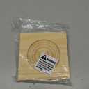 4 1/2"W x 4 1/2"H x 1 1/8"P Americraft Solid Paint Grade Wood Square Rosette with Center Bullseye with Decorative Edge, Primed Pine