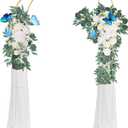 Metal Arch Backdrop Stand, Gold Curved Top Wedding Arch Set of 2 (6.85 FT/6.5 FT) Half Moon Wedding Arches Frames for Ceremony, Baby Shower,Birthday Party, Anniversary Graduation Decorations