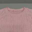 SHEWIN Women's Summer Tops Casual Crewneck Cap Sleeve Shirts Lightweight Crochet Knit Texture Tank Top Blouses (Pink) XL