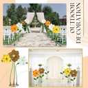 Gilprop 116 Pcs Crepe Paper Flower Stem DIY Kits Set, Include 9.8 x 98 in Crepe Paper Sheet 14.76 Ft Floral Iron Wire for Flower Making Birthday Parties Weddings Festival Decor(White and Yellow)