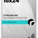 Americanflat 18x24 Poster Frame with Polished Plexiglass - Streamline Collection - Thin Border Picture Frame for Wall Display - Hanging Hardware Included - White