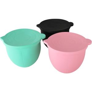 Silicone Liners for KitchenAid 5 Quart Stand Mixer - Stand Mixer Accessories for 4.5 Quart Mixer, No More Mixer Bowls Needed - 3 Liners & 3 Lids, Green & Pink & Black