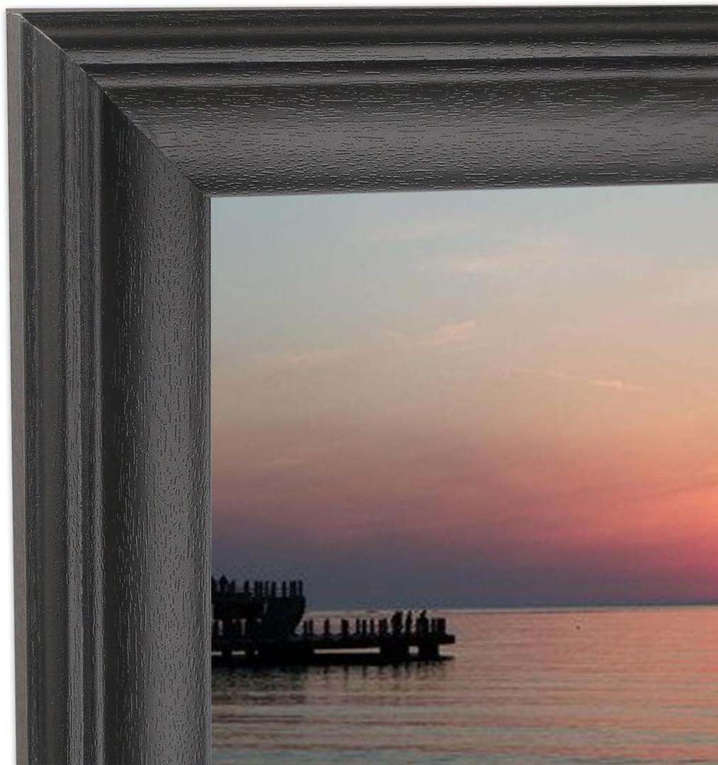 21x26 inch Picture Frame Solid Wood Black,Suitable for Panoramic Photo Frame, Posters,Painting,Group Photo,Puzzle (A23B2126)