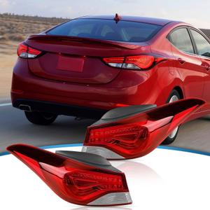 Compatible with 2014-2016 Hyundai Elantra Outer Tail Light Halogen Type 92401-3X230 92402-3X230 HY2804130 HY2805130 Driver&Passenger Side(Not Compatible with GT)