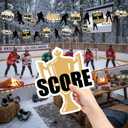 Fuyoooo 24 Pcs Large Size Hockey Cutouts 7-14 Inch Sport Theme Paper Cut Outs Hockey Party Decoration for Locker Bulletin Board Decor Baby Shower Birthday Sport Theme Party Decoration