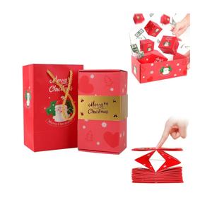Gocikiko Surprise Gift Box Explosion for Money,Pop-Up Explosion Gift Box Surprise (10 Box Red) - Folding Bouncing Present Box for Christmas, Birthday, New Year & Anniversary Parties