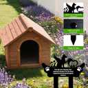 Pet Grave Markers,Metal Pet Headstone for Lost Dog Sympathy Gift, Waterproof Grave Markers for Garden or Indoor,Dog Tombstone Garden Memorial Stake (11.4in)